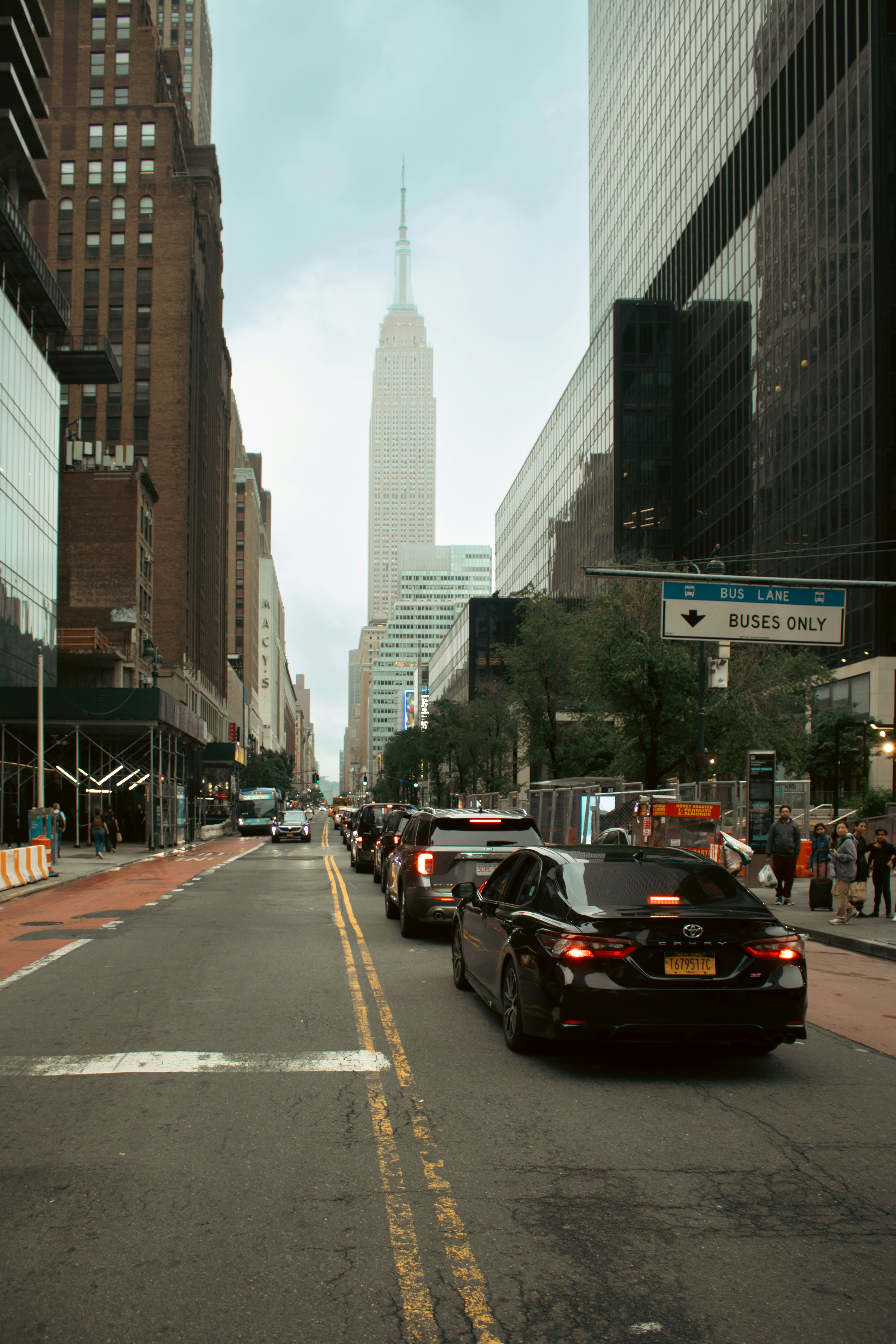 Black car parked in soft light